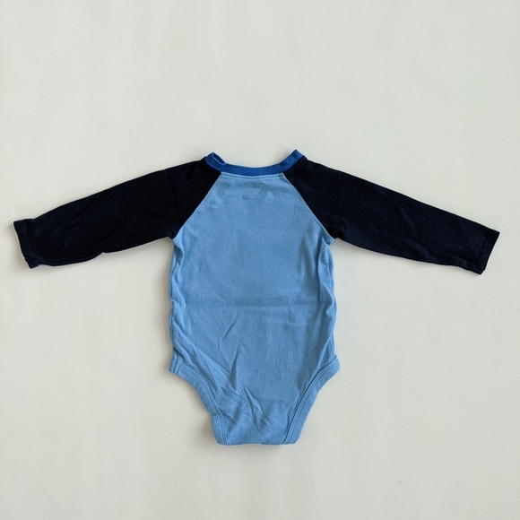 Garanimals Cute Little Rascal Long Sleeve Colorblock Bodysuit Onesie - Picture 2 of 2